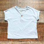 Next Baby Light Blue Button Tee- Size 6-9M