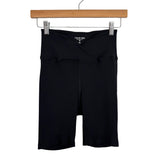 Year Of Ours Black Ribbed Cross Waist Biker Shorts - Size M