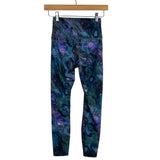 Lululemon Green/Blue Multi-Color Marble High Rise Leggings- Size 4 (Inseam 25”)