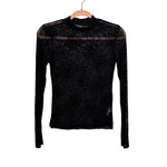 No Brand Black Spiderweb Sheer Top - Size S