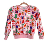 Lola Pink Christmas Sweatshirt and Sweatpants Set- Size 8Y (see notes, sold as a set)