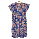 Maeve by Anthropologie Blue with Rust Floral Print Dress- Size 2X (sold out online)