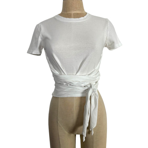 Lovers And Friends White Wrap Tee - Size S