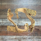Qupid Suede Animal Print Block Heel Sandals- Size 7.5