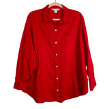 Old Navy Red The Boyfriend Shirt- Size M