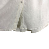 Olivaceous Cotton/Hemp Blend White Button Down Top- Size S