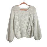 Jun & Ivy White Sweater - Size L (See Notes)