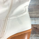 No Brand Cream Cowgirl Boots- Size 9 (see notes)
