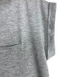 Cupshe Heather Gray Roll Sleeve Pocket V-Neck Tee- Size M