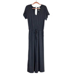 Mudpie Slate Blue Elastic Waist Tessa Jumpsuit NWT- Size S (see notes)