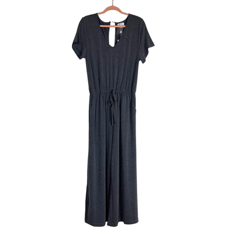 Mudpie Slate Blue Elastic Waist Tessa Jumpsuit NWT- Size S (see notes)