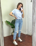 Wild Fable Light Blue London Banded Cropped Tee- Size XS (sold out online)