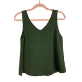 No Brand Army Green Tank Paperbag Waist Short Set- Size S (sold as set)