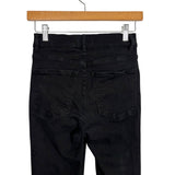 DL1961 Black Raw Hem High Rise Instasculpt Crop Bridget Boot Jeans- Size 25 (see notes, Inseam 25.5”)