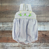 Shrimp & Grits Blue Gingham Frog Outfit- Size 18M