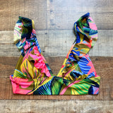 Aerie Neon Tropical Ruffle Padded Bikini Top- Size ~S (no size tag, fits like S)