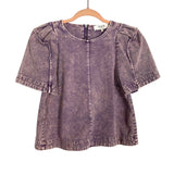 Sea New York Lilac Washed Denim Top - Size 0 (Sold Out Online)