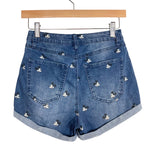 Disney Juniors Mickey Mouse Print Denim Shorts- Size 3 (sold out online)