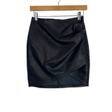 Olivaceous Black Faux Leather Skirt- Size S