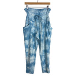 All in Motion Blue and White Tie-Dye Drawstring Lounge Jogger Pants- Size L (Inseam 25”)