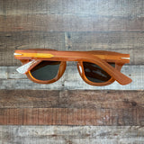 Ryan Simkhai Eyeshop Orange Circle Frame Polarized Sunglasses NEW
