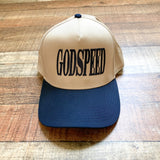 Otto Tan and Navy Godspeed Adjustable Hat- One Size Fits Most