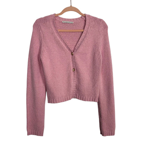 Abercrombie & Fitch Pink Knit Sweater Cardigan- Size S