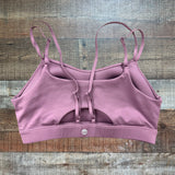 Senita Athletics Purple Back Cutout Sports Bra- Size L