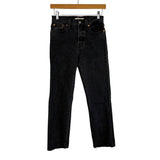 Levi Strauss and Co. Washed Black with Frayed Hem Wedgie Straight Jeans- Size 25 (Inseam 25”)