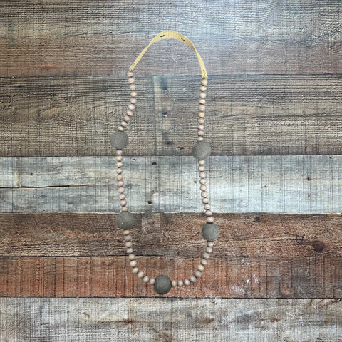 Hearne Dry Goods Co Grey Beaded Necklace