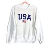 Gildan White USA Sweatshirt- Size M (see notes)