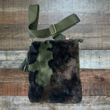 AhDorned Fuzzy Camo Crossbody Bag