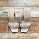 Heart in D Braided Rhinestone Strap Block Heeled Sandals- Size 7.5