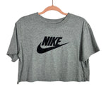 Nike Grey Crop Tee - Size S