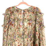 Buddy Love Beige Floral Double Slit Button Up Back Dress- Size M (see notes, sold out online)