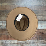 Pink Lily For Next Time Mocha Wide Brim Hat NWT