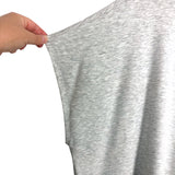 Lou & Grey Heathered Grey Fleece Lined Side Slit Top- Size L/XL