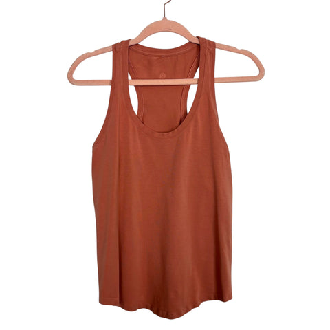 Lululemon Burnt Orange Racerback Tank - Size ~6 (No Size Tag, Fits Like A 6)