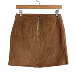 BLANKNYC Brown Suede Leather Zipper Pockets Skirt- Size 26