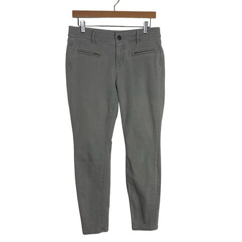 Ann Taylor Loft Gray Zipper Pockets Super Skinny Jeans- Size 30/10 Petite (Inseam 27”)