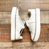 Vince Camuto White Leather Sneakers- Size 9 (Great Condition, sold out online)