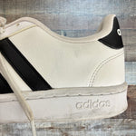 Adidas White and Black Leather Sneakers- Size 9.5 (see notes)