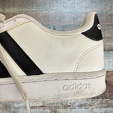 Adidas White and Black Leather Sneakers- Size 9.5 (see notes)
