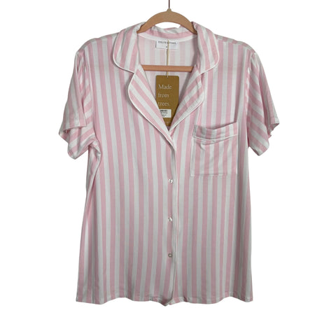 Stripe & Stare Pink/White Stripped Pajama Set NWT - Size M