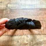 No Brand Black Satin Top Knot Headband (see notes)
