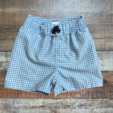 Rugged Butts Blue and White Check Swim Shorts- Size 18-24M