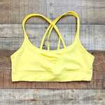 ALALA Yellow Strappy Back Sports Bra- Size S