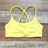 ALALA Yellow Strappy Back Sports Bra- Size S
