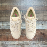 Reebok Cream Suede and Leather Sneakers- Size 6.5
