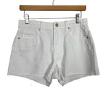 Sneak Peek White High Rise Raw Hem Jean Shorts NWT- Size S